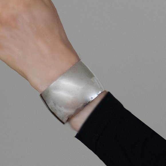 Vintage Sterling Silver Smooth High Polish Wide Cuff Bracelet 55.4 g Stamped 925 - Picture 4 of 6